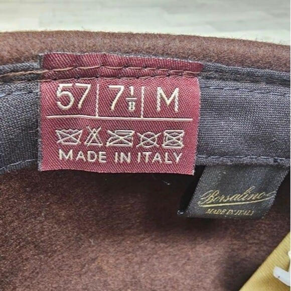 NWT Doria Gruppo Borsalino Ascot Wool Dark Brown Cap Hat, Size 57/M/7 1/8 - Picture 9 of 11